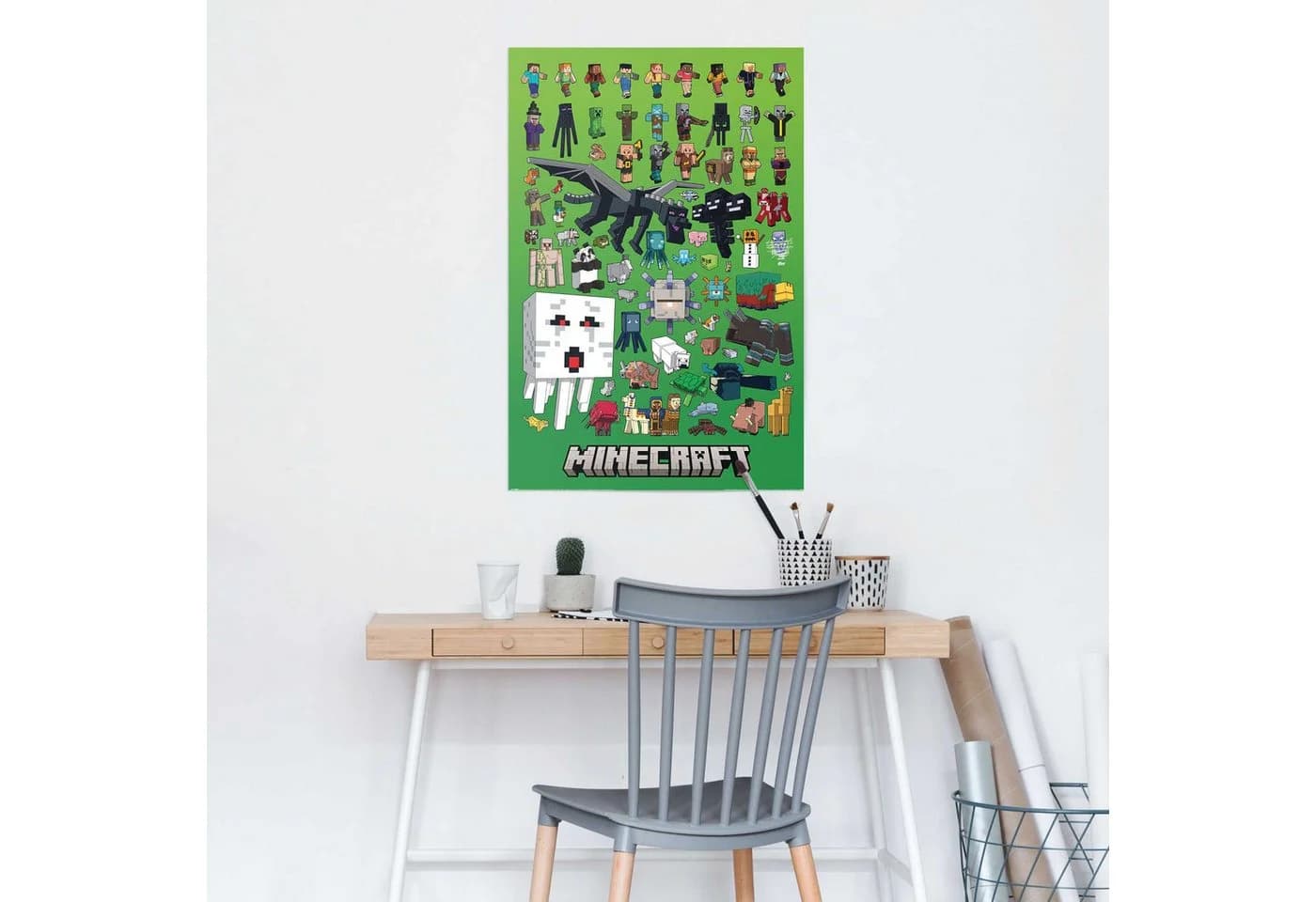 Reinders! Minecraft Poster Grün Charakter-Montage Kinderzimmer