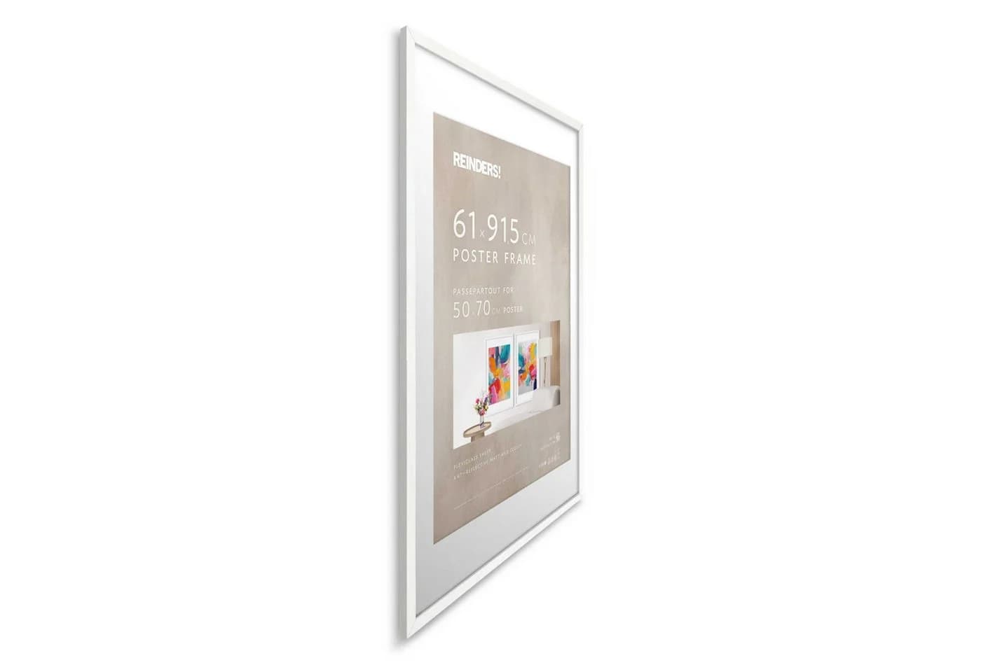 Reinders! Bilderrahmen Poster 61x91,5 oder 50x70, für 1 Bilder, Wohnzimmer - Weiß - MDF - Bild 3