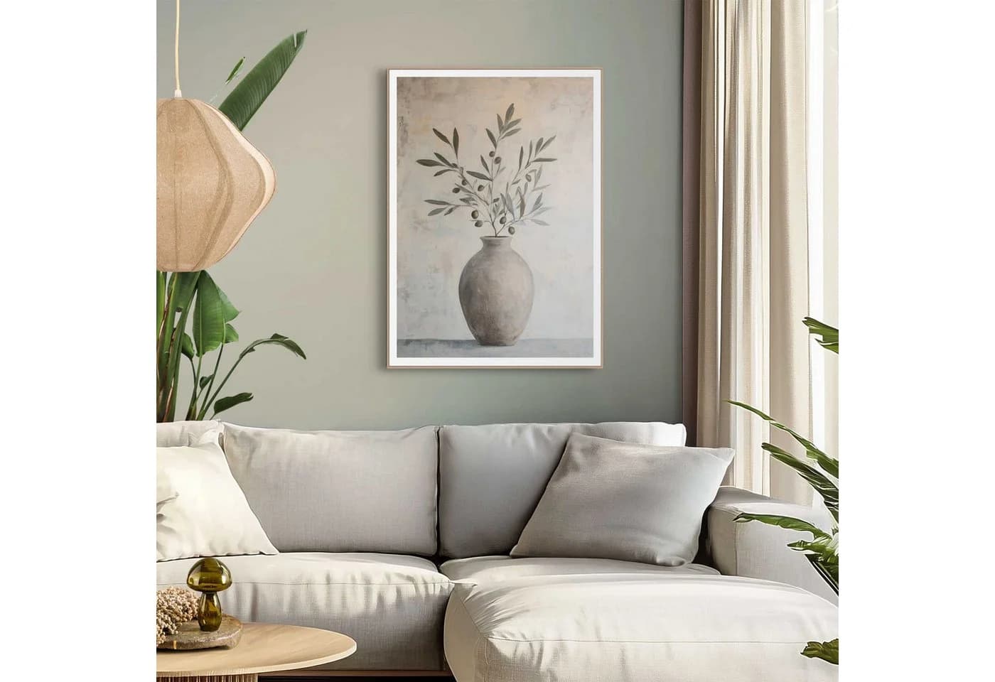 REINDERS Poster Oliven auf Vase Grün Modern Wanddekoration