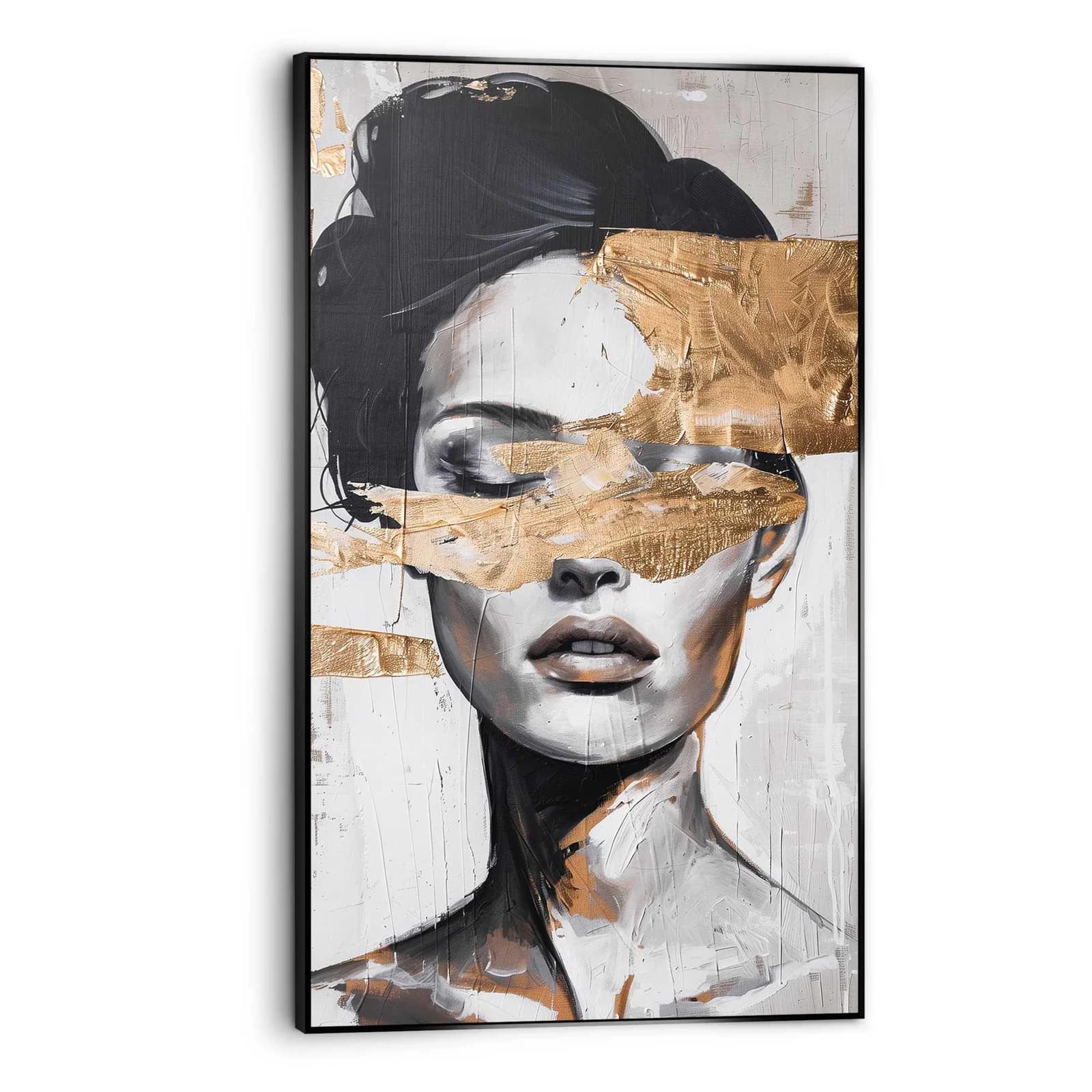 REINDERS Wandbild Frau mit Detail Schwarz-Weiß 70x118 cm