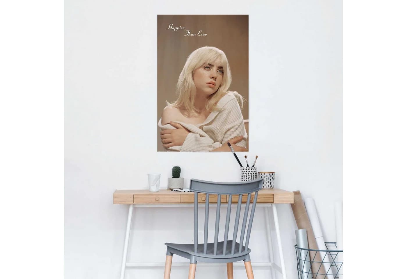 Reinders! Poster Billie Eilish Beige Rechteckig