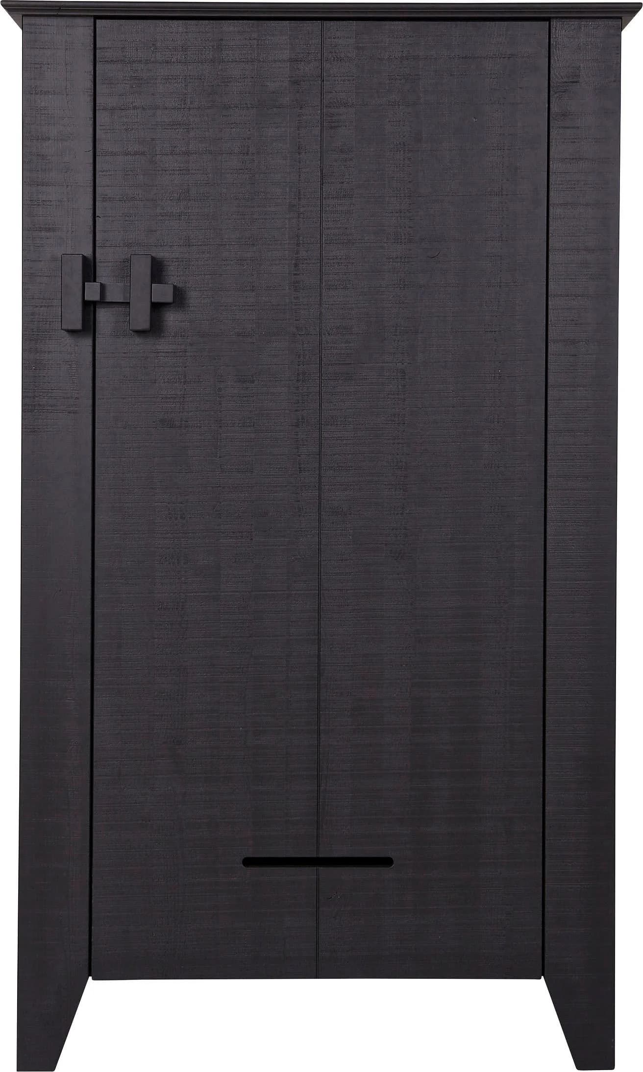 WOOOD Gijs Bauernschrank Schwarz Kiefer