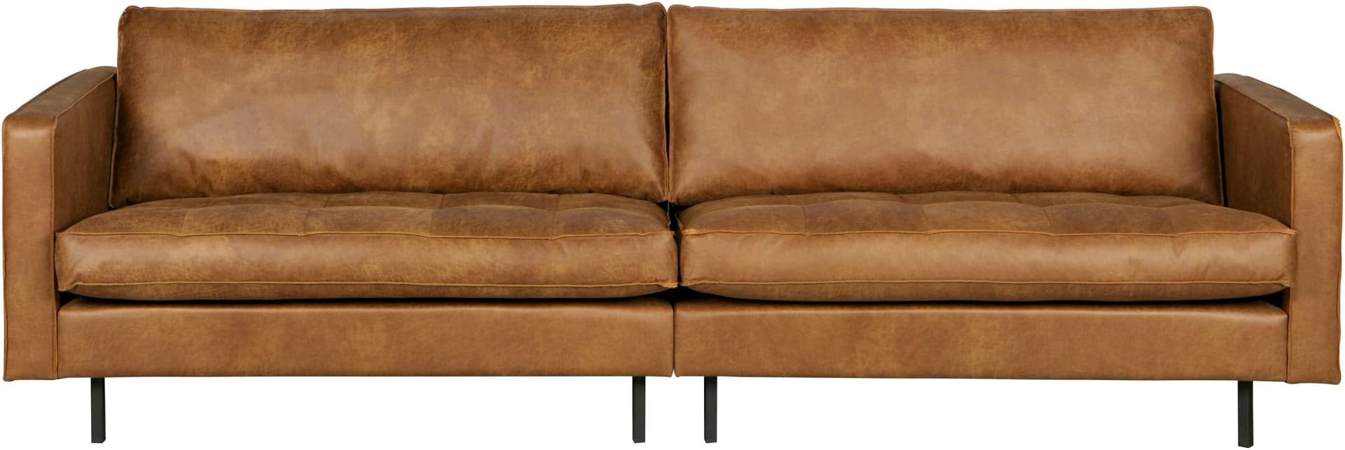 BePureHome Rodeo Classic 3-Sitzer Sofa Cognac Recyceltes Leder