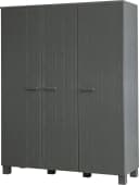 WOOOD Garderobenschrank Dennis 3-türig Grau Stahlgrau Holzwerkstoff Bild 2