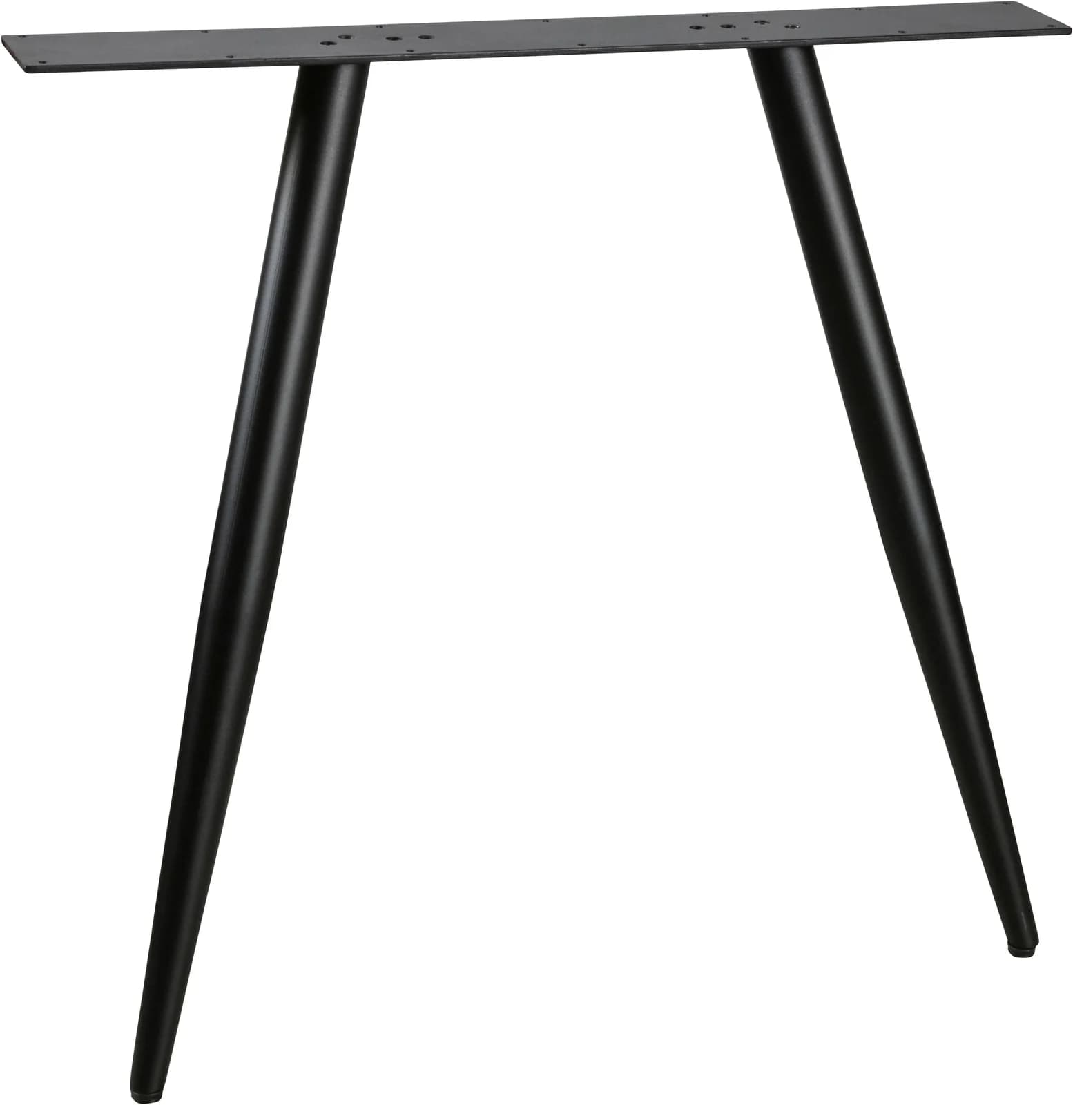 WOOOD Tischbein Tablo Metall 2-Ständer Schwarz Pulverbeschichtet