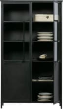 WOOOD Vitrine Exhibit Schwarz Metall Magnetverschluss Glasfronten Bild 5
