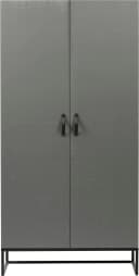 WOOOD Morris Garderobenschrank Grau Kiefer Metall Bild 2