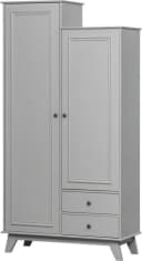 WOOOD Garderobenschrank Lily Grau Asymmetrisch Bild 3