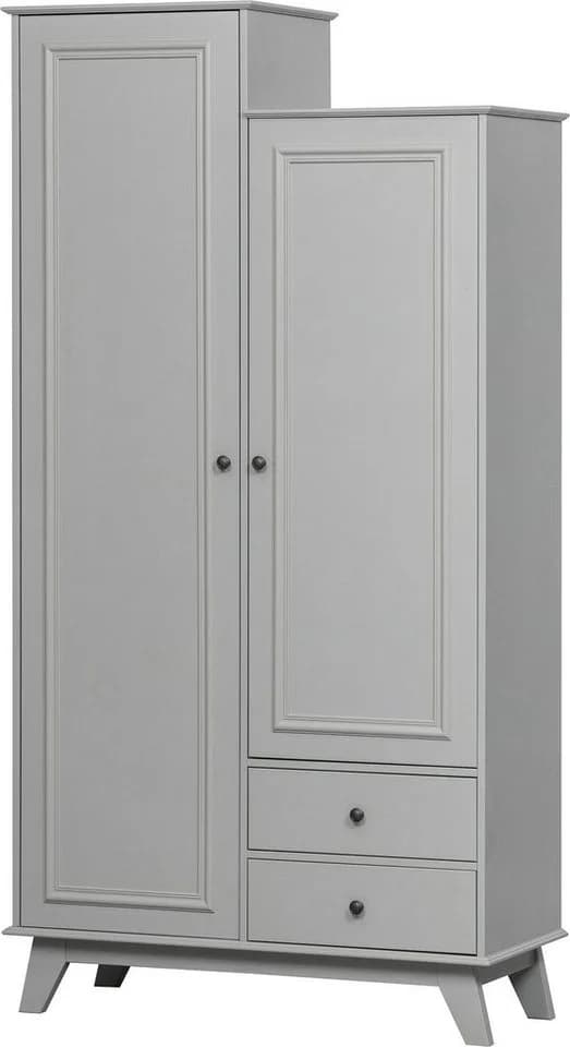 WOOOD Garderobenschrank Lily Grau Asymmetrisch - Bild 3
