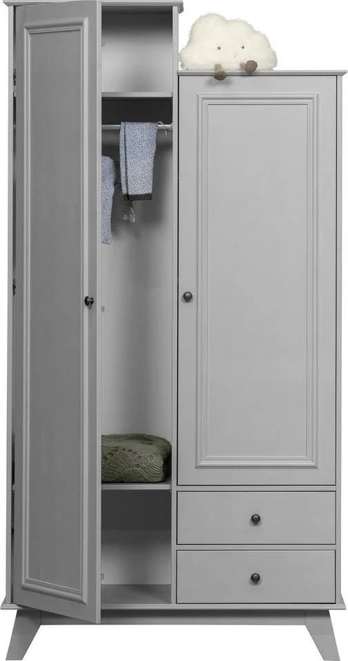 WOOOD Garderobenschrank Lily Grau Asymmetrisch - Bild 5