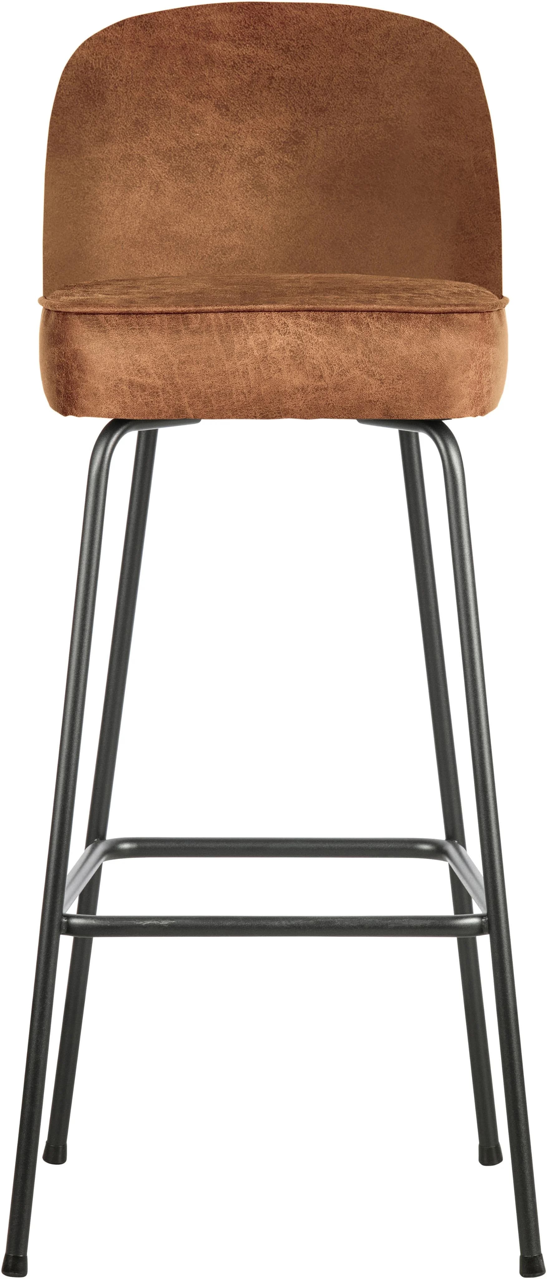 WOOOD Stockholm Barhocker Cognac Leder Kunstleder