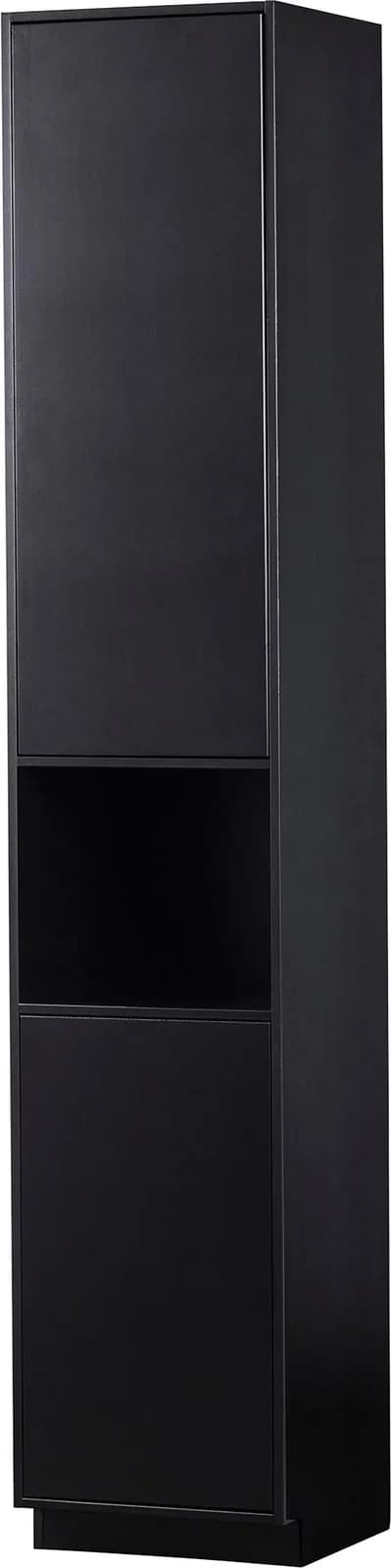 WOOOD Vitrine Finca Schwarz Push-to-Open System Holzwerkstoff