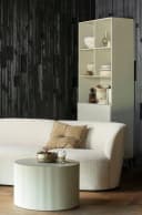 WOOOD Beistelltisch Prague Beige Runde Form MDF Bild 1