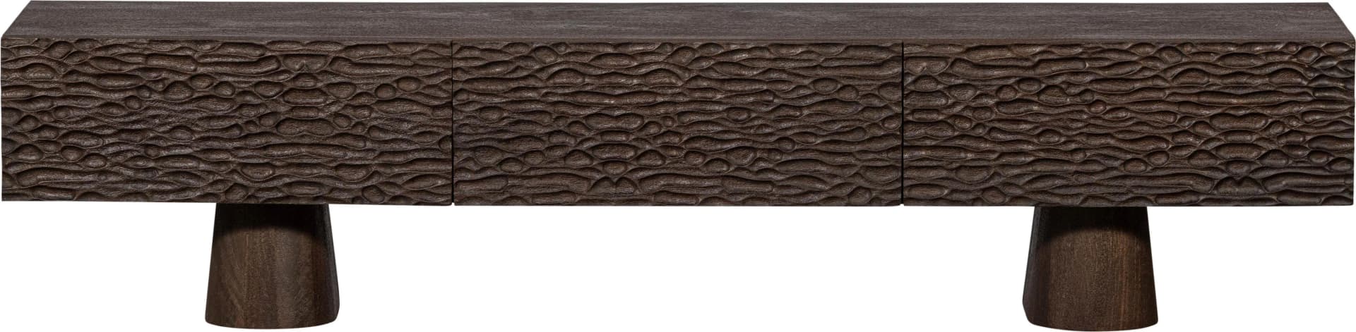 WOOOD Crumble Lowboard TV-Kommode Mangoholz Walnuss