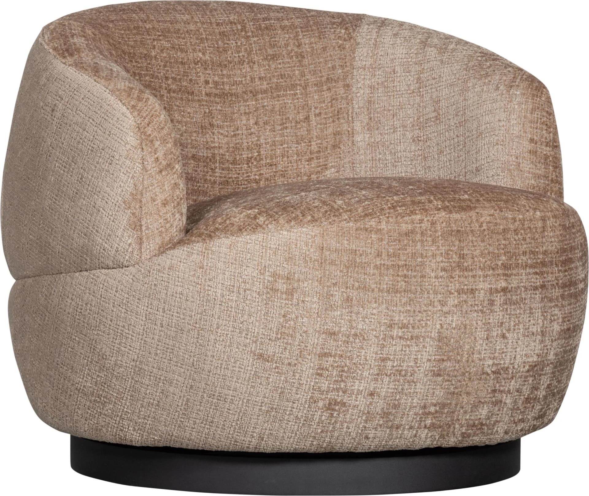 Woood Woolly Drehsessel Beige Chenille mit Drehfunktion