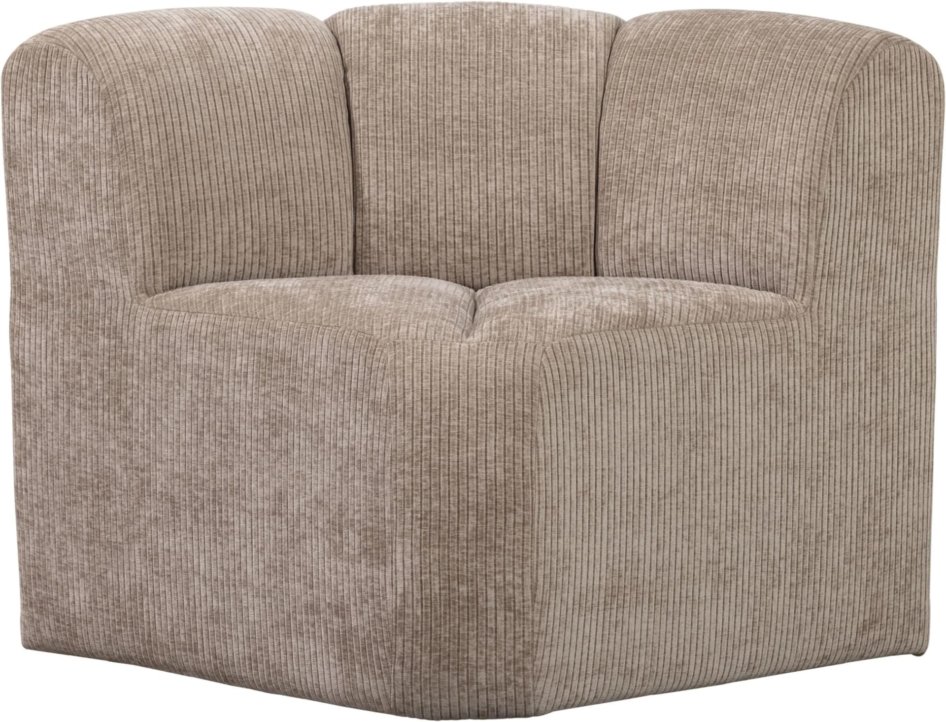 WOOOD Mojo Sofa-Eckelement mit Rückenlehne Dunkel Sand
