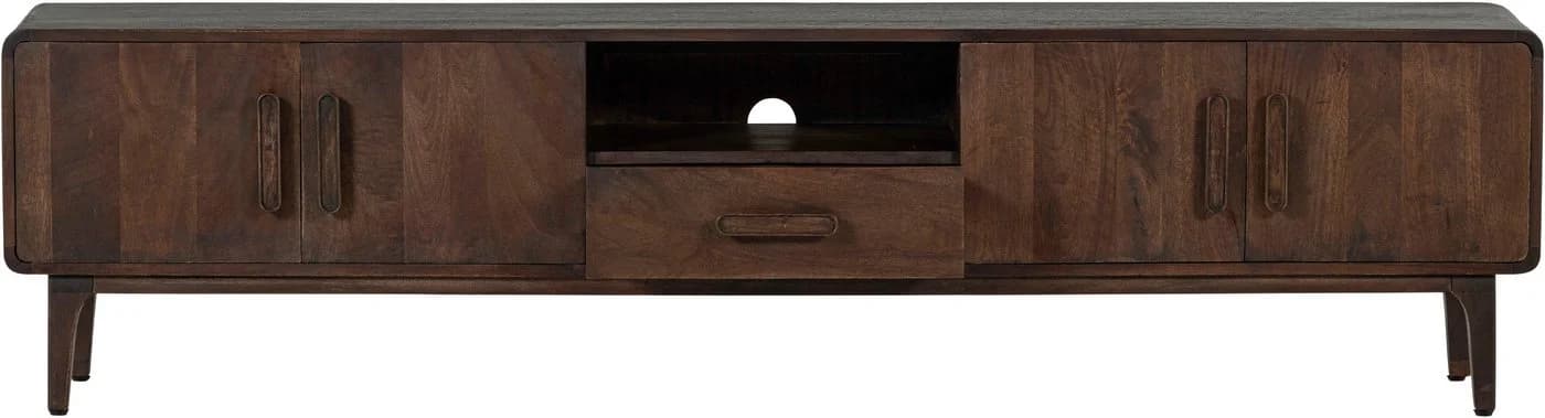 WOOOD Lowboard Liya Massivmangoholz Braun Abgerundete Ecken - Bild 5