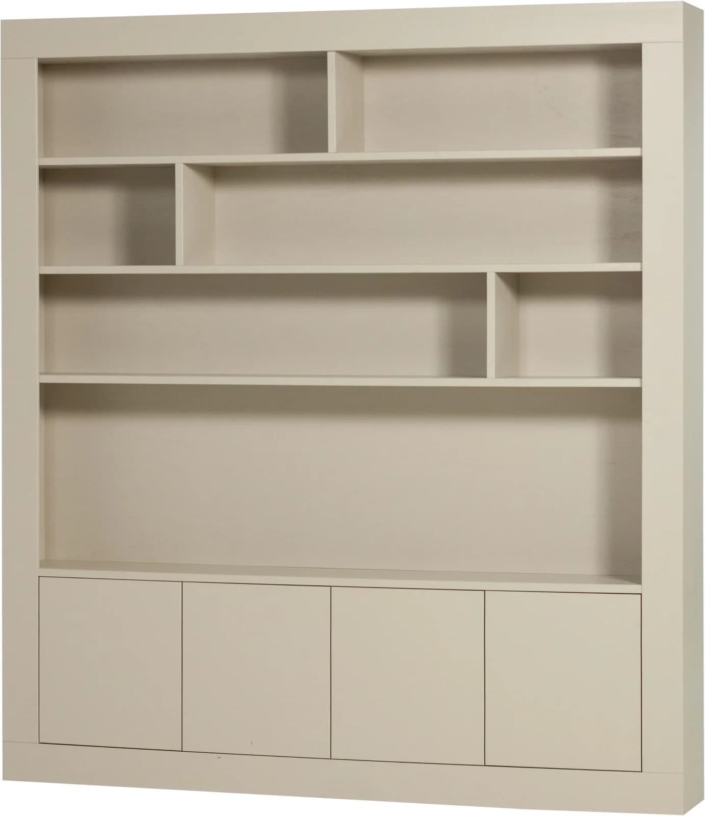 WOOOD Wallcover Wohnwand Kiefernholz Staub mit Druckmechanismus