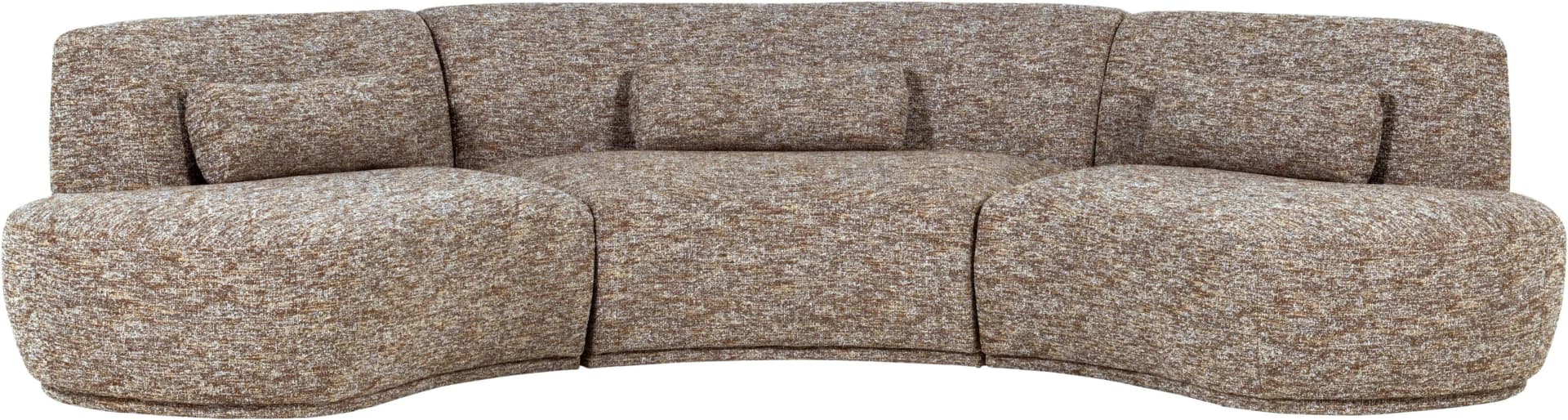 WOOOD Batavier 6-Sitzer Halbrund Sofa hellbraun meliert