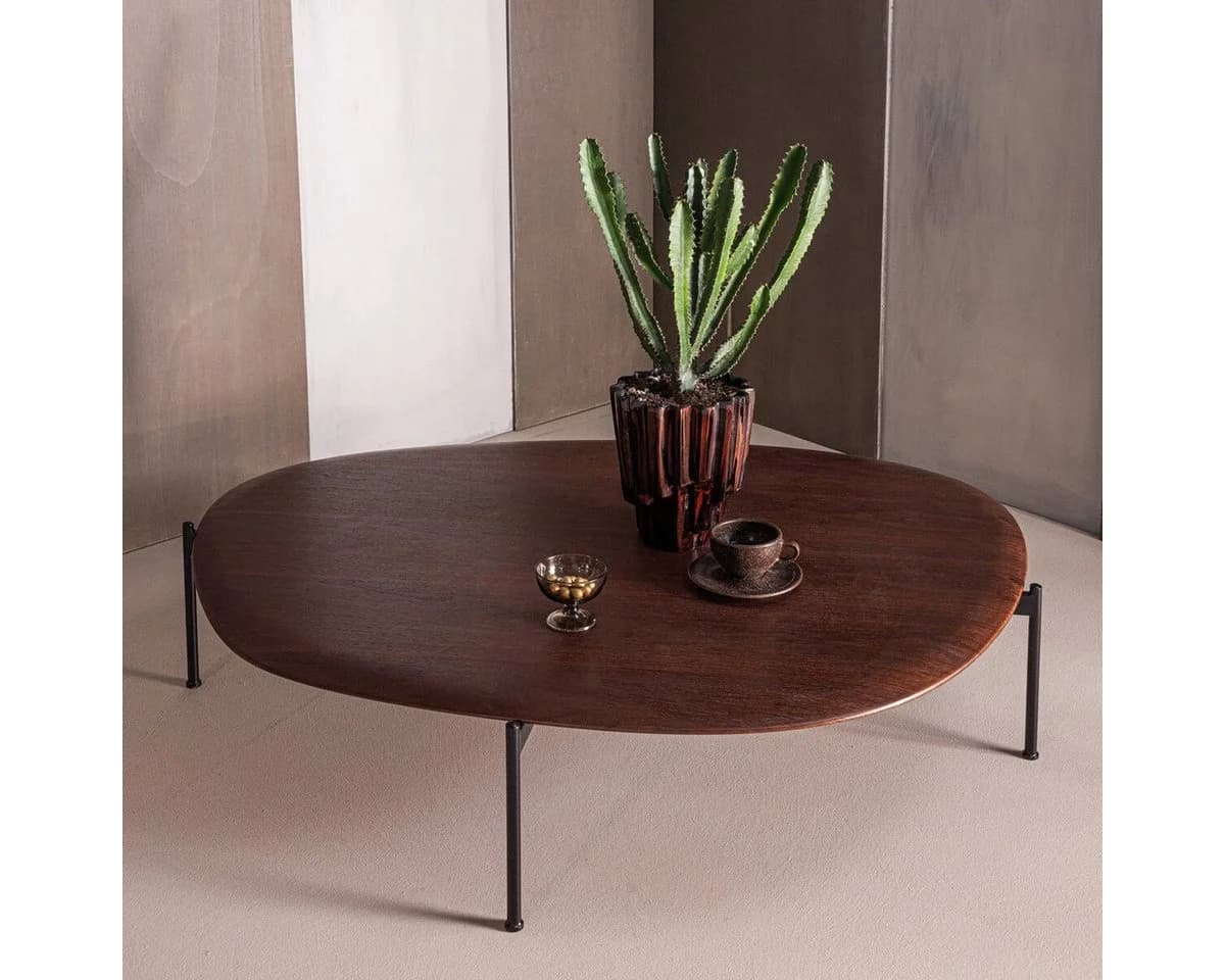 WOOOD Couchtisch Kota Braun MDF & Holzfurnier Modernes Design