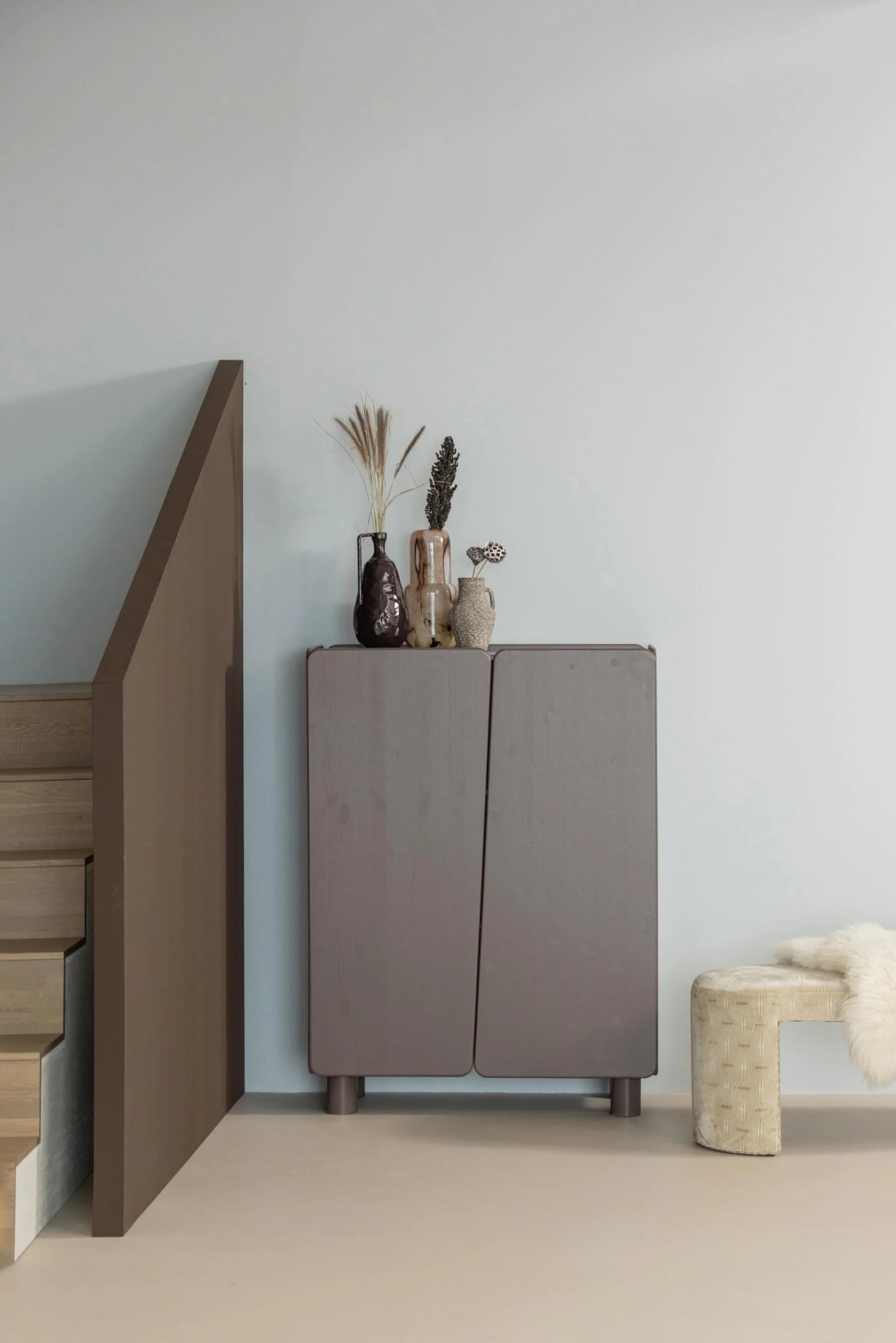 Highboard MOUTIQUE AMOUR Braun Massivholz Modern