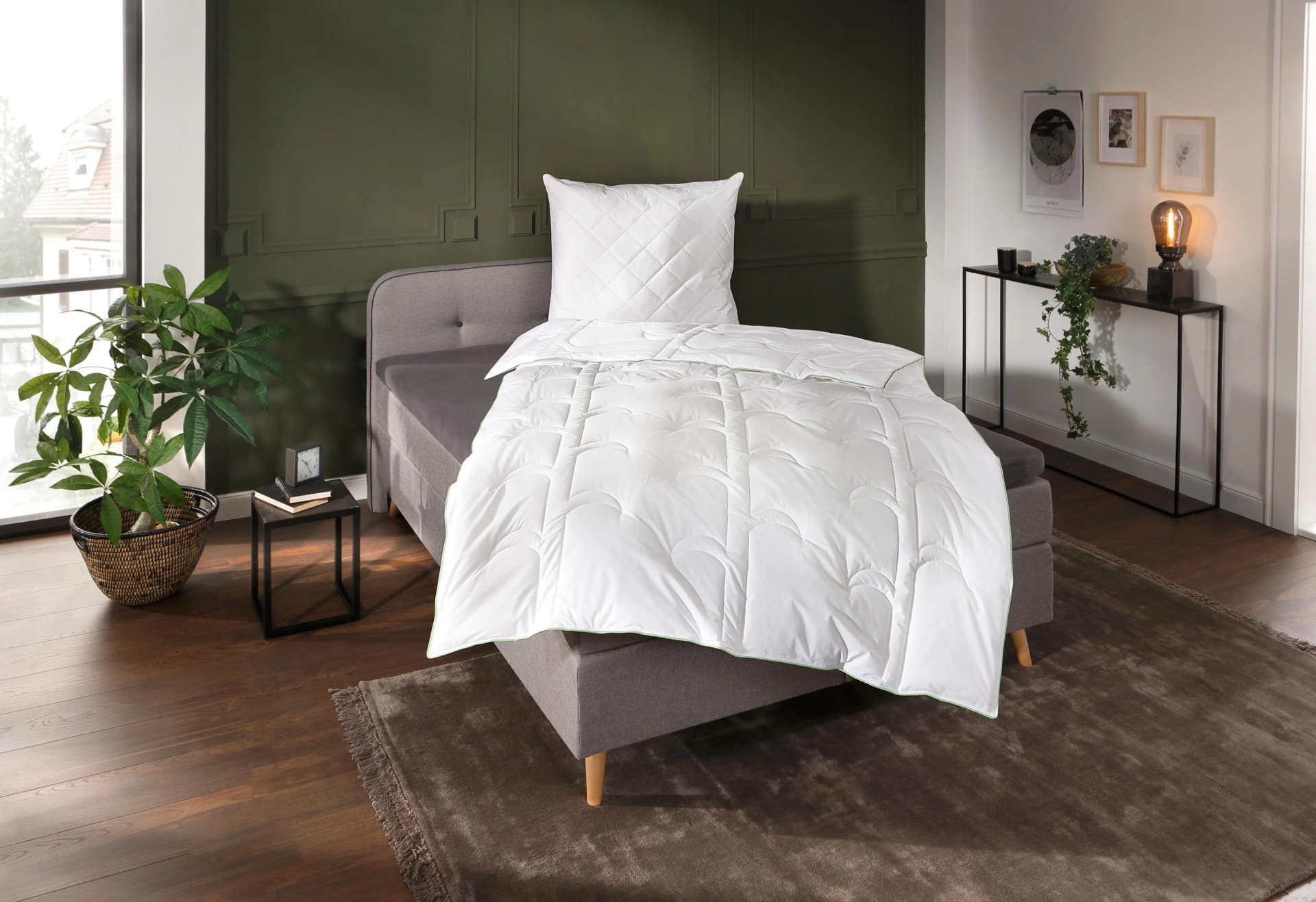 QUEENS TEXTILES Iris Sommerbettdecke Weiß Baumwolle Viskose - Bild 5