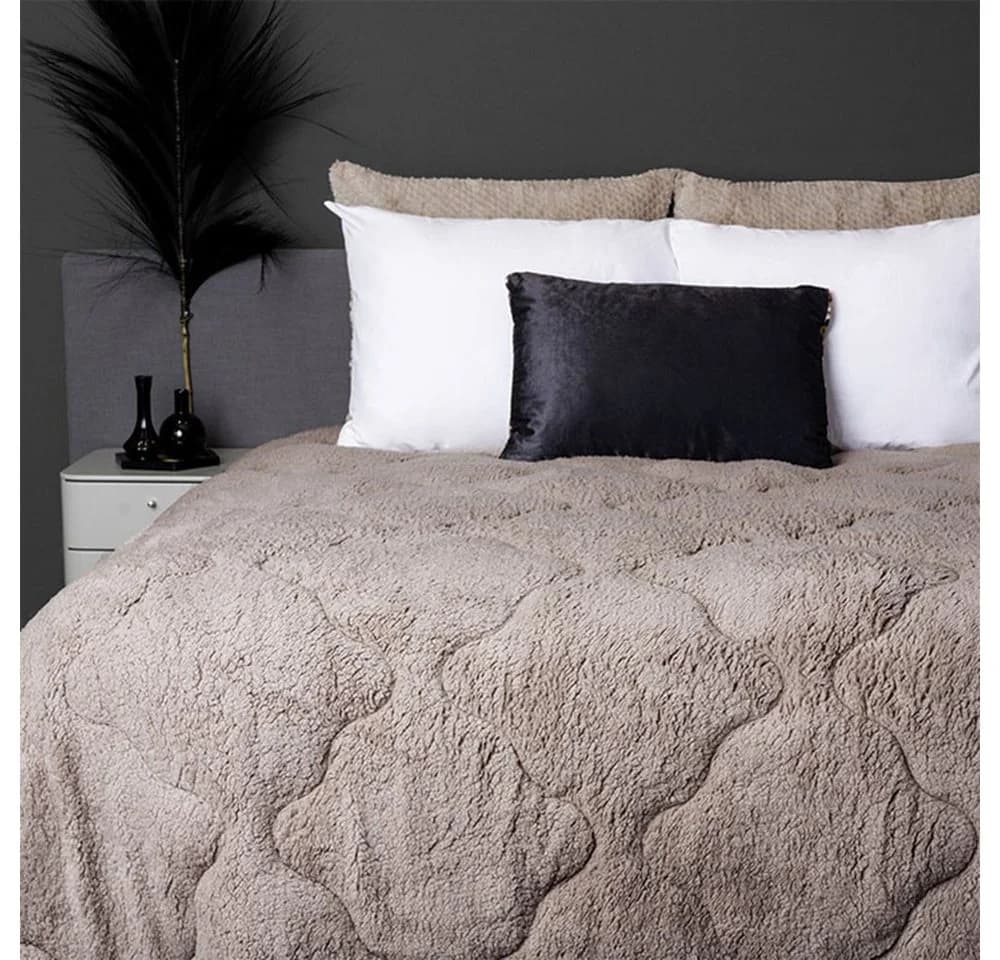 OTTO home Microfaserbettdecke Elvia Teddy Plüsch Warme Winter Uni Bettdecke - Bild 2