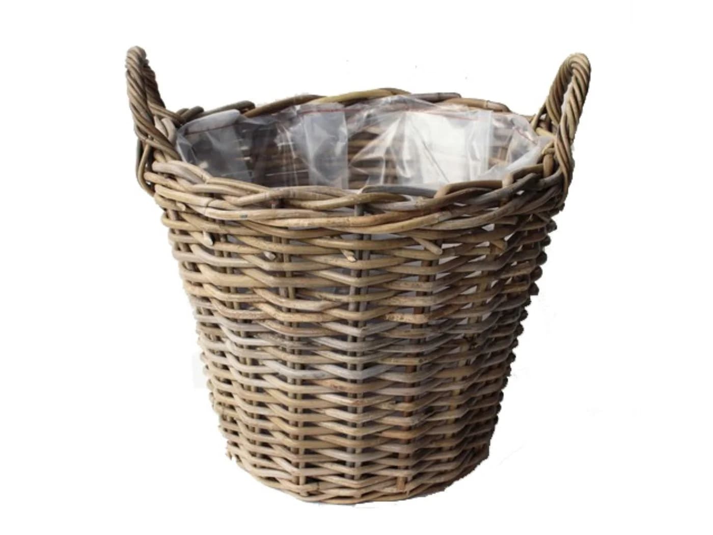 Van der Leeden Rattan Weidenkorb Braun mit Innenfolie - Bild 2