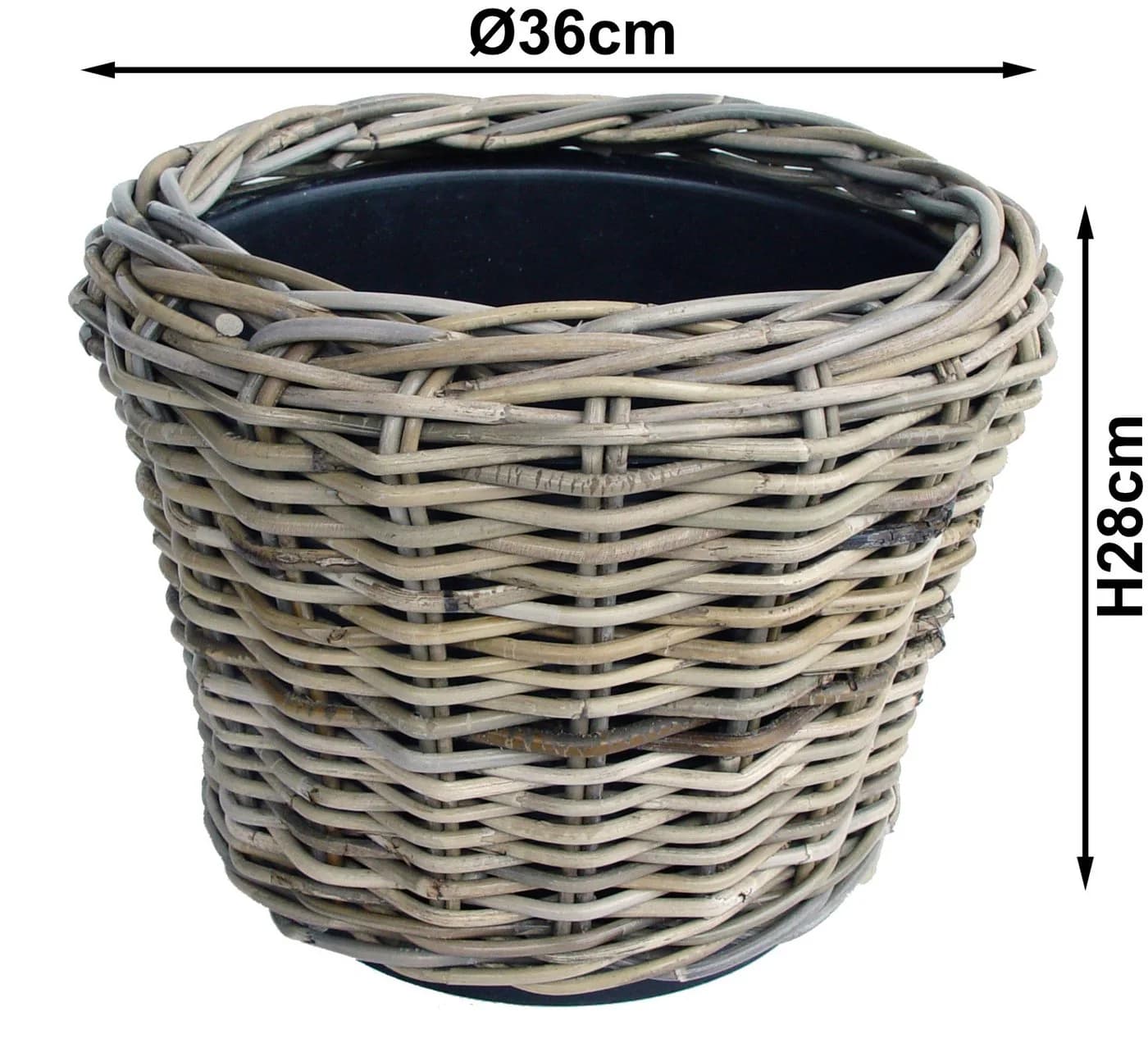 Van der Leeden Pflanzkorb Rattan Braun 12L - Bild 5