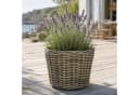 Van der Leeden Pflanzkorb Rattan Braun Schwarz Indoor Outdoor Bild 2