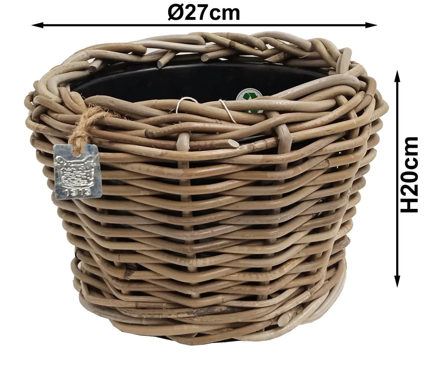 Van der Leeden Pflanzkorb Rattan Braun Indoor Outdoor - Bild 5