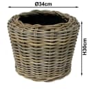 Van der Leeden Blumentopf Rattan 34x30cm mit Kunststoffeimer Bild 4