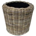 Van der Leeden Blumentopf Blumenkorb 33L Rattan Braun/Schwarz Bild 1
