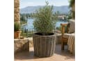 Van der Leeden Blumentopf Blumenkorb 33L Rattan Braun/Schwarz Bild 2
