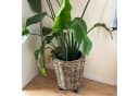 Van der Leeden Blumentopf Blumenkorb 33L Rattan Braun/Schwarz Bild 5