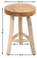Van der Leeden Blumenhocker Teakholz Braun Handmade Unikat Bild 4