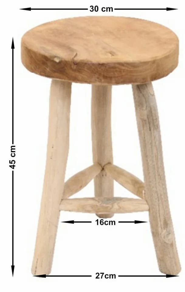 Van der Leeden Blumenhocker Teakholz Braun Handmade Unikat - Bild 4