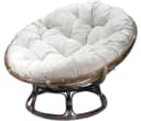 Van der Leeden Papasan Loungesessel XXL Braun mit Kissen Bild 1
