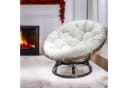 Van der Leeden Papasan Loungesessel XXL Braun mit Kissen Bild 4