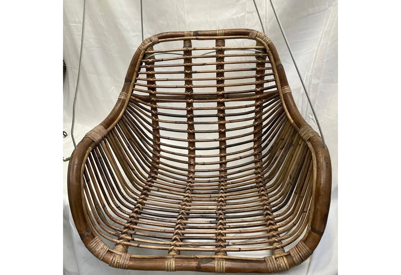 Van der Leeden Hängesessel Rattan Dunkelbraun mit Aufhängung - Bild 4