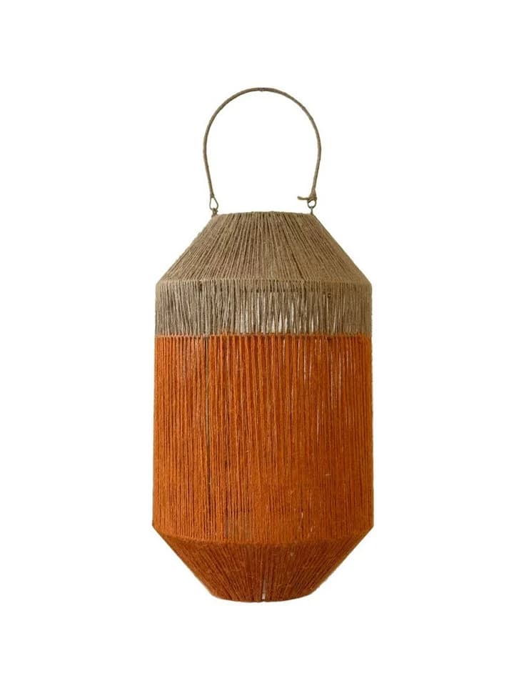 Van der Leeden Windlicht Laterne Orange Jute