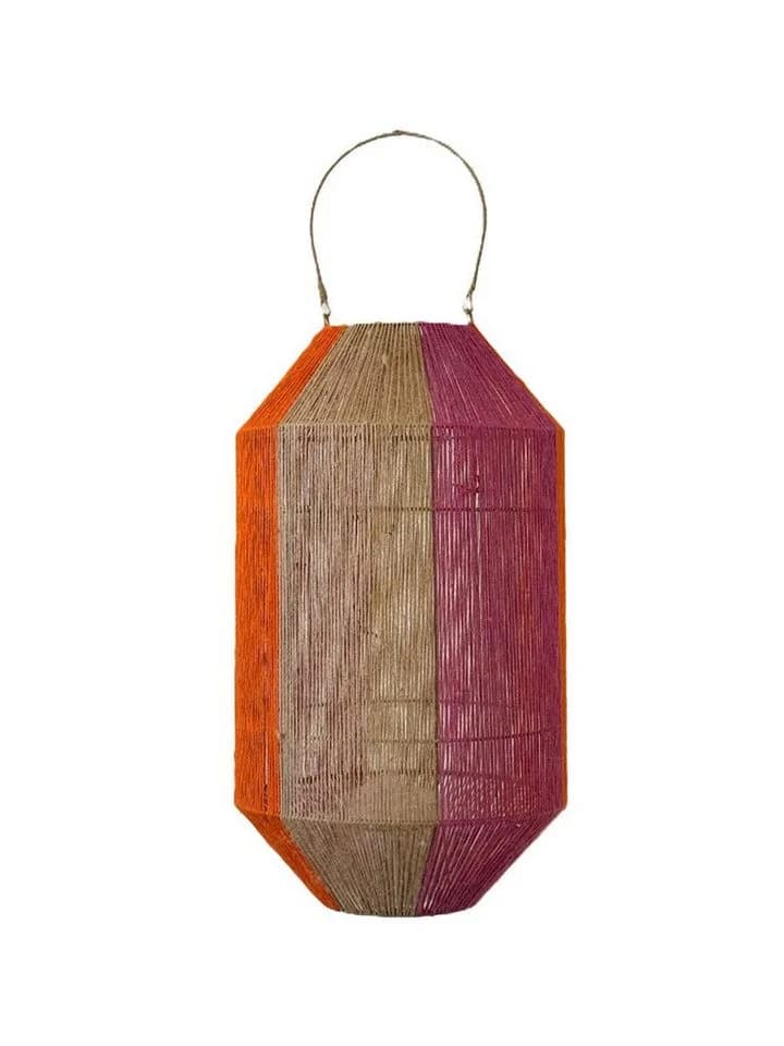 Van der Leeden Windlicht Laterne Orange Pink Jute