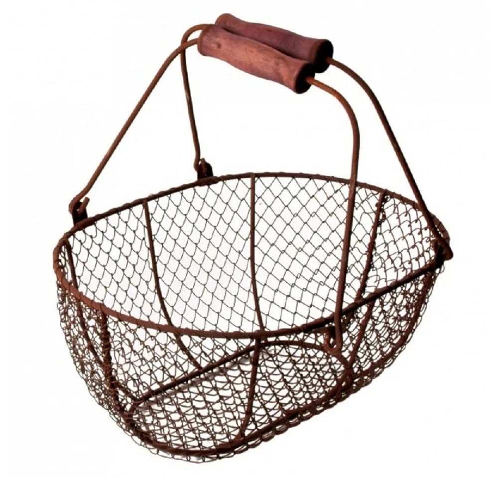 esschert design Dekokorb Gartenhelfer Drahtkorb antikbraun - Bild 2