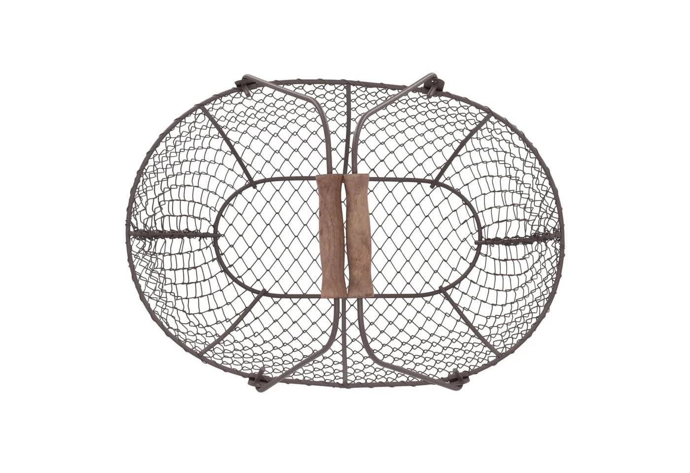 esschert design Dekokorb Gartenhelfer Drahtkorb antikbraun - Bild 5