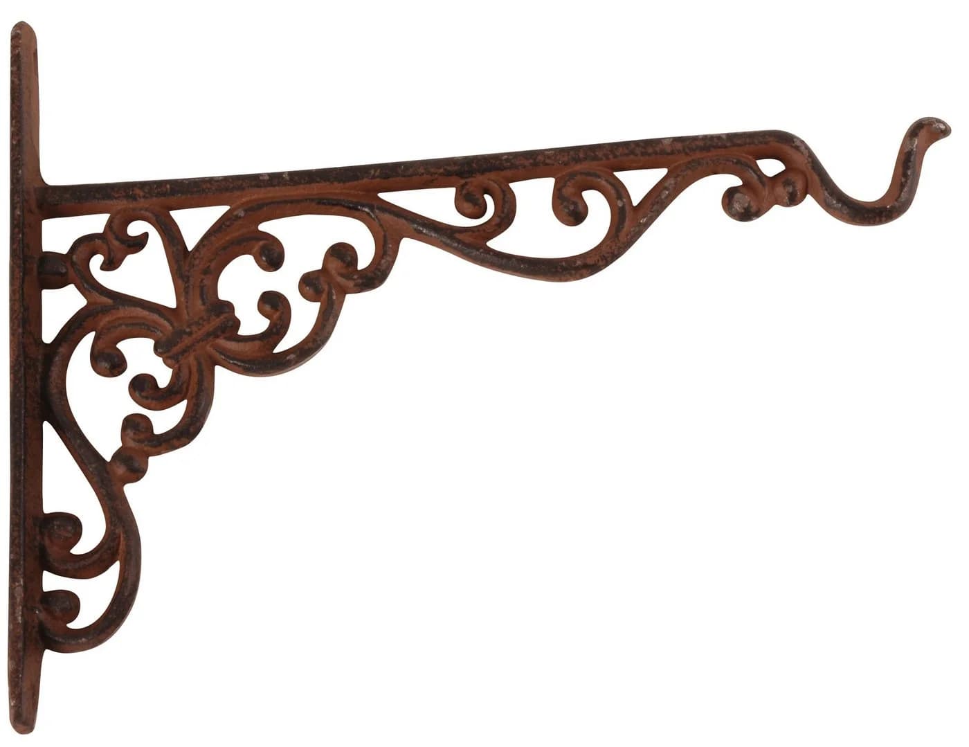 esschert design Wandhaken Gusseisen Braun Vintage Hängekorbhalterung