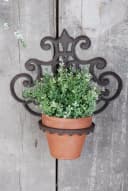 esschert design Blumentopfhalter Wandhalterung braun-patiniert Gusseisen Bild 4