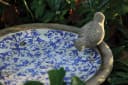 Esschert Design Barocke Vogeltränke Aged Ceramic Blau/Weiß Bild 1