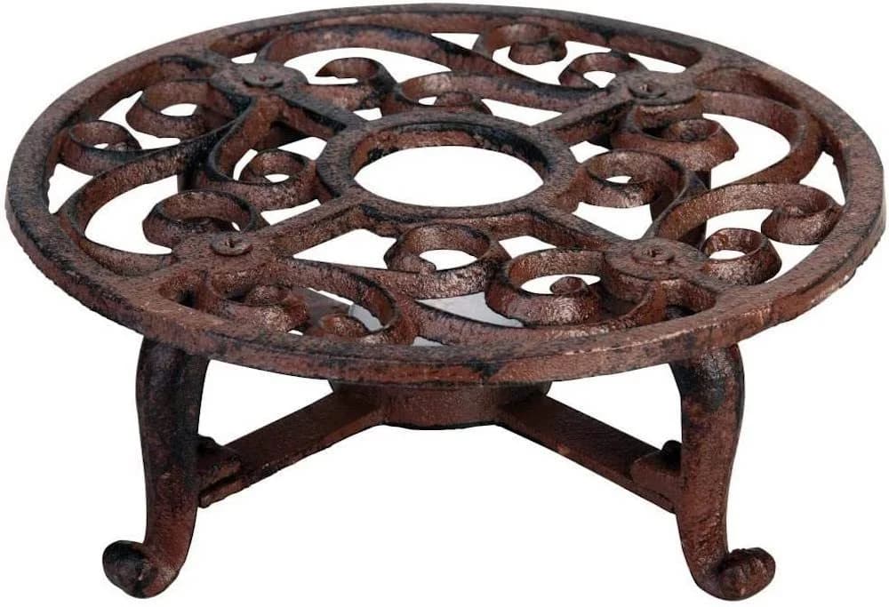 esschert design Stövchen Antik Rostbraun Gusseisen