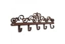 esschert design Wandhaken Landhaus Gusseisen 5 Haken braun-patiniert Bild 1