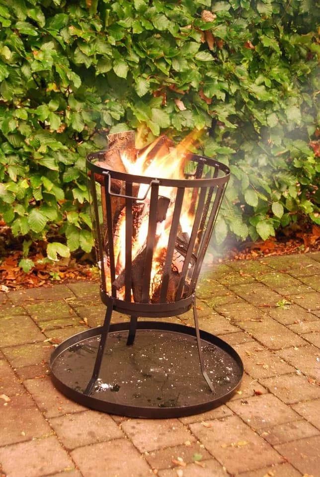 esschert design Feuerschale Bodenplatte Schwarz Ø 50 cm - Bild 4